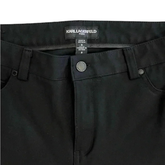 Karl Lagerfeld Paris Slim Fit Black Size 8 Stretch Pants - Picture 9 of 11